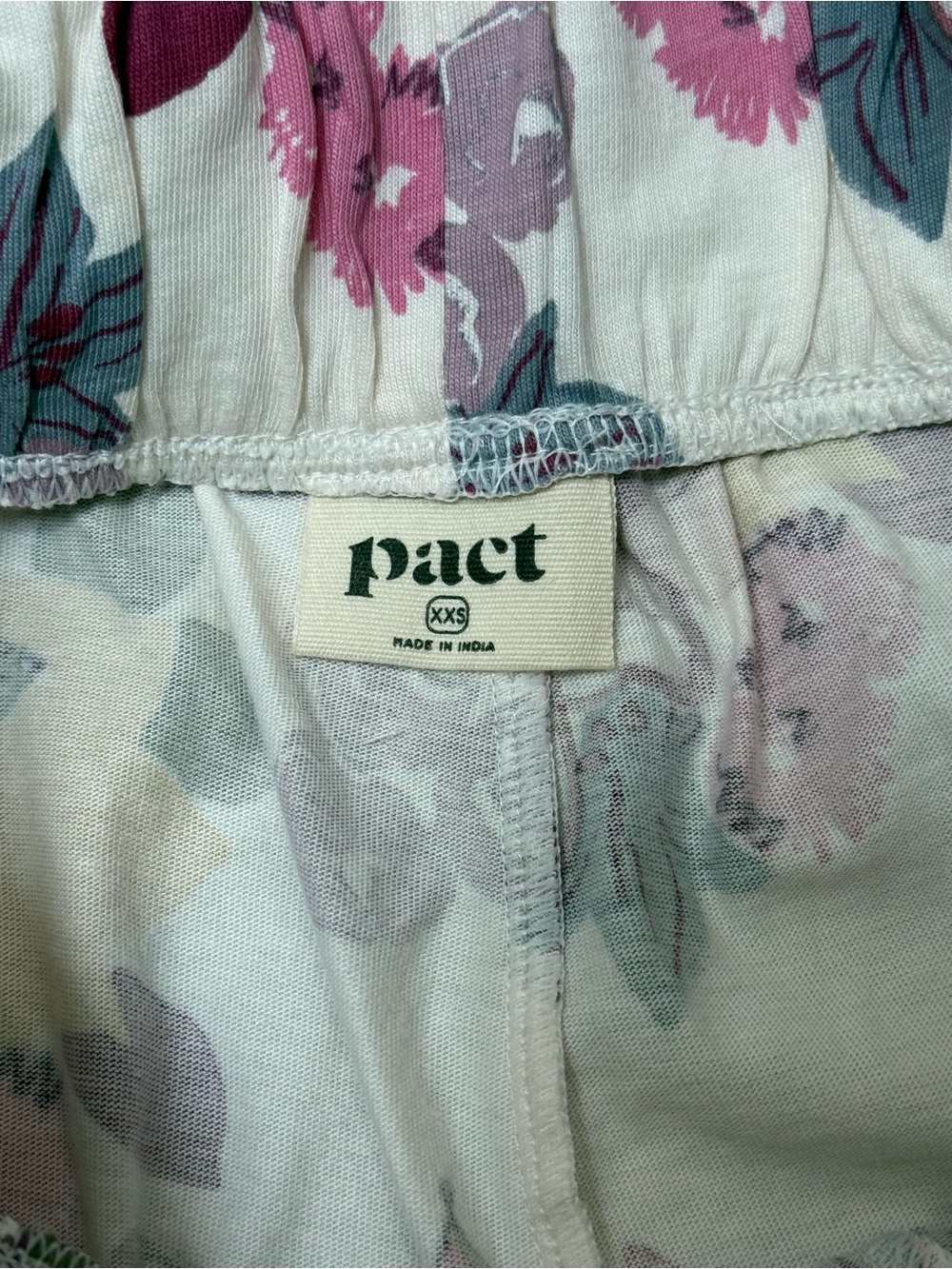 Pact Organic Cotton Floral Lounge Shorts | Size XXS | NWOT - Picture 5 of 5